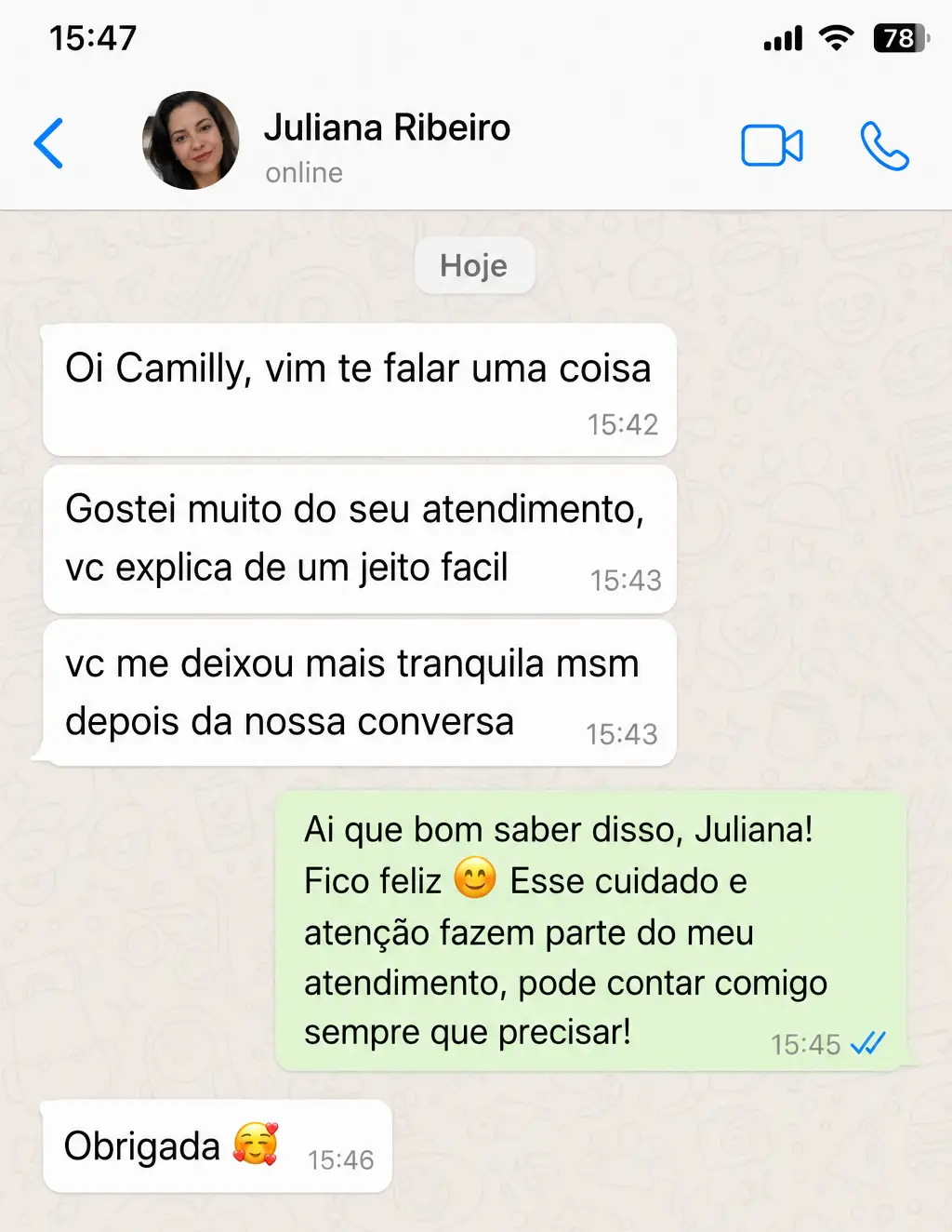 Conversa de cliente no WhatsApp 03